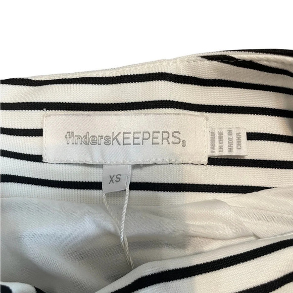 Finders Keepers Tightrope Skirt In Stripe Print Size XS. Small Snag See Pic NWT. - Picture 7 of 8